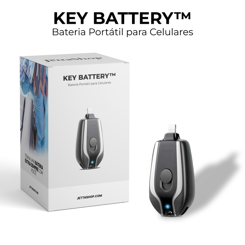 Key Battery™ - Mini Carregador Portátil  - PAGUE 1 E LEVE 2